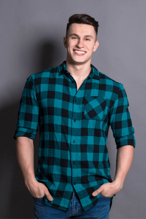 green square shirt